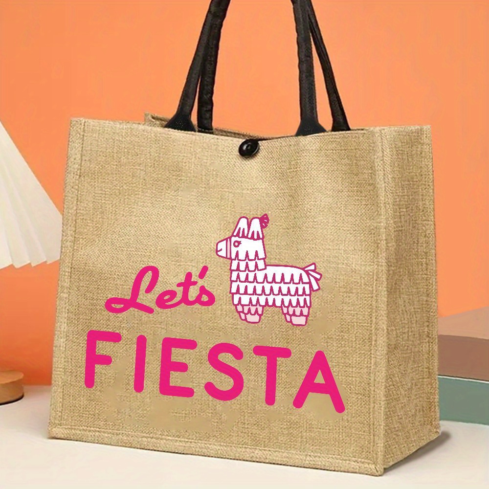 Interior Design Quotes - Large Capacity Spanish Quote Jute Tote
