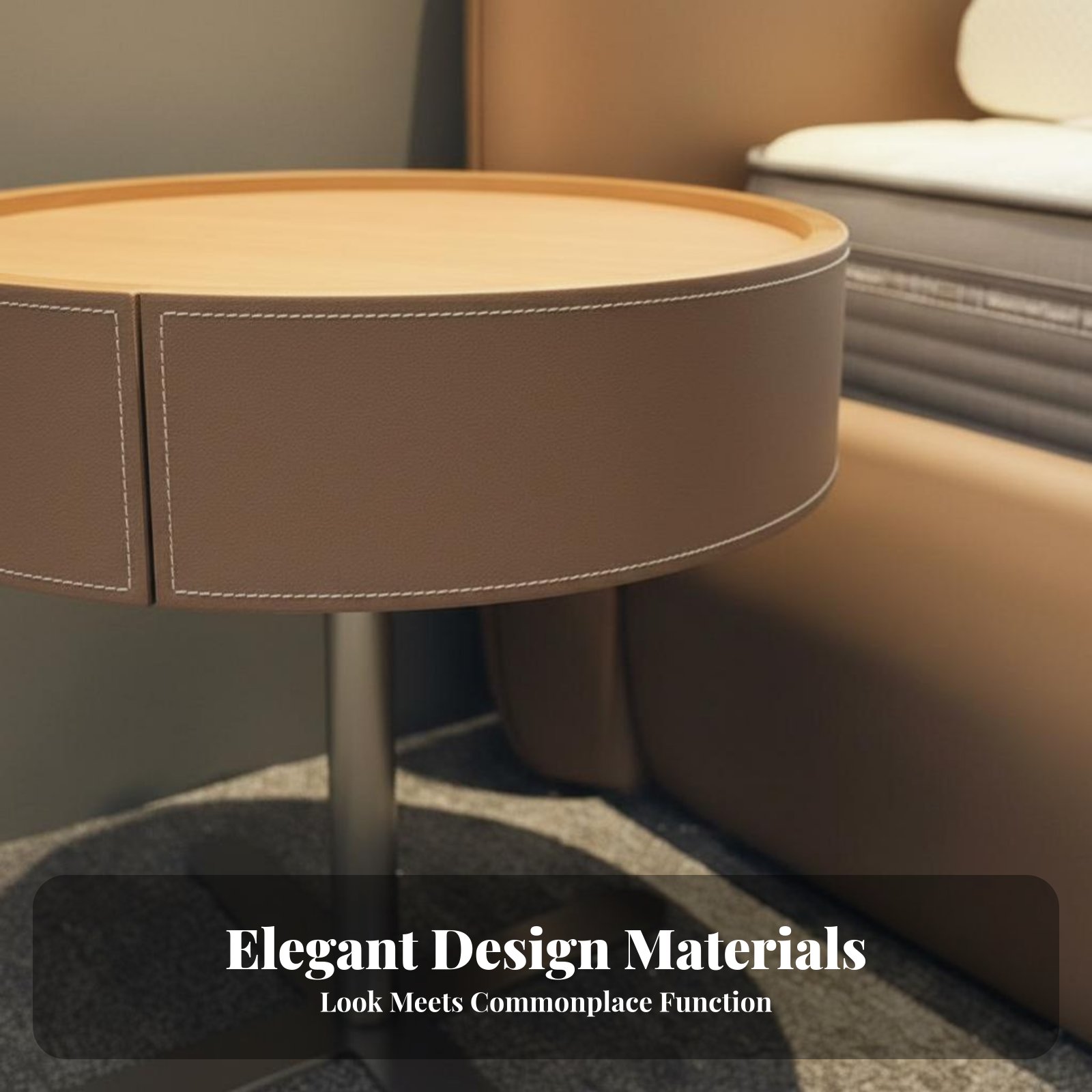 Round Pedestal Night Table Min - Interior Design Office Space recensione e prezzo