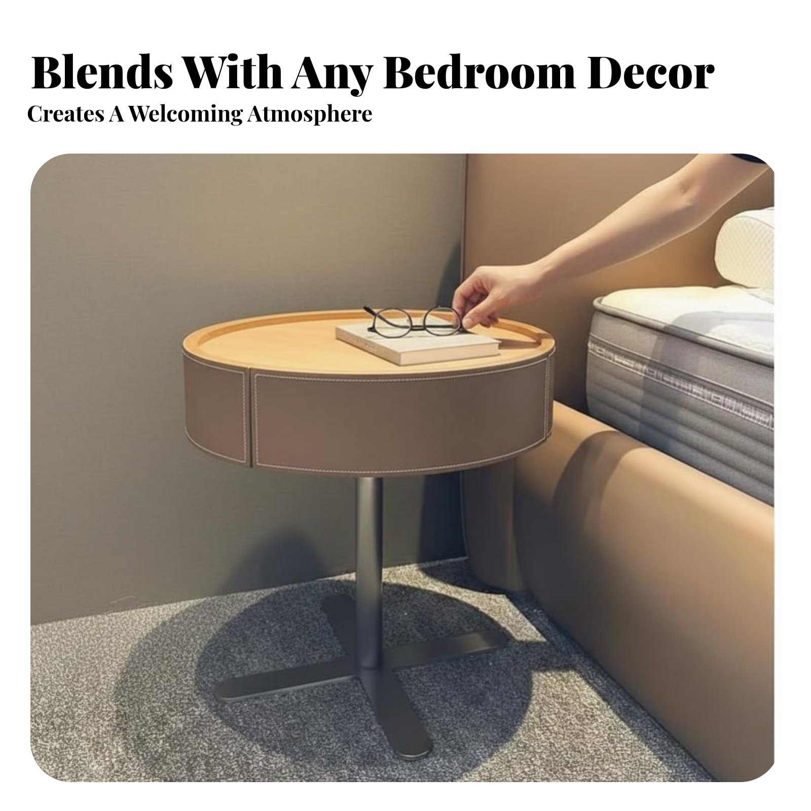 Round Pedestal Night Table Min - Interior Design Office Space recensione e prezzo