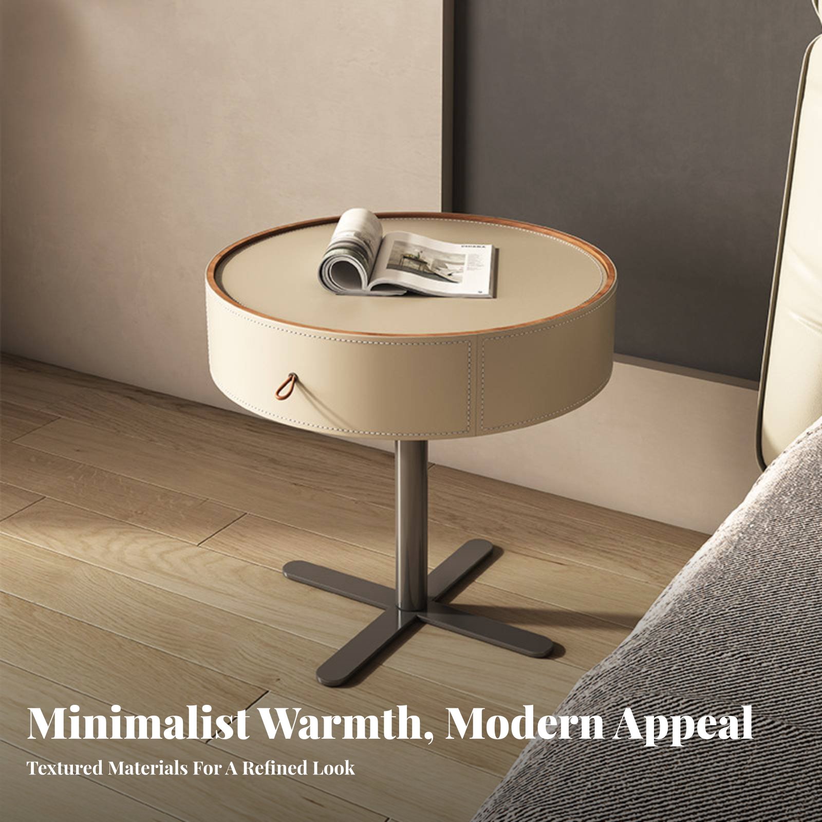Round Pedestal Night Table Min - Interior Design Office Space recensione e prezzo