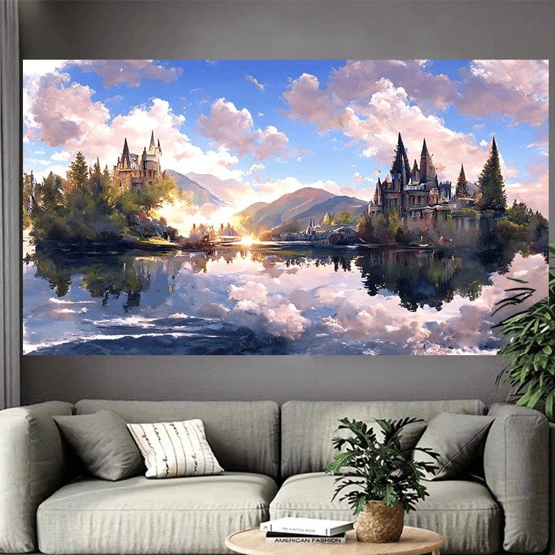 Castle Lake Wall Tapestry Fant - Interior Design Poster recensione e prezzo