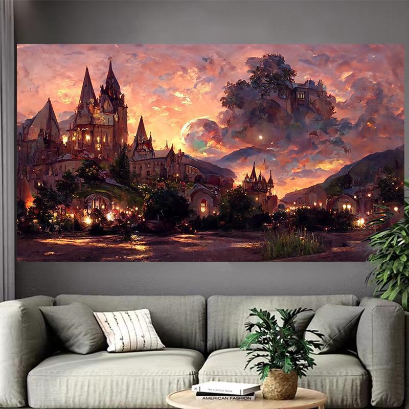 Castle Lake Wall Tapestry Fant - Interior Design Poster recensione e prezzo