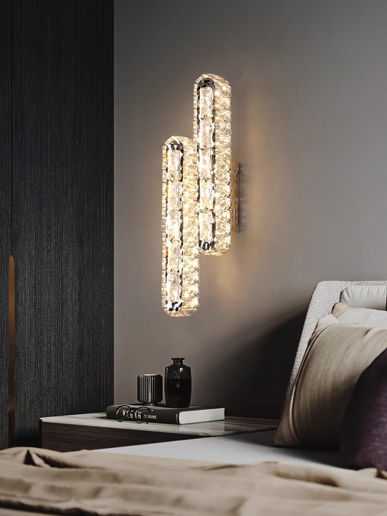 Gold/Silver Wall Lamp crystals - Interior Design Gold recensione e prezzo