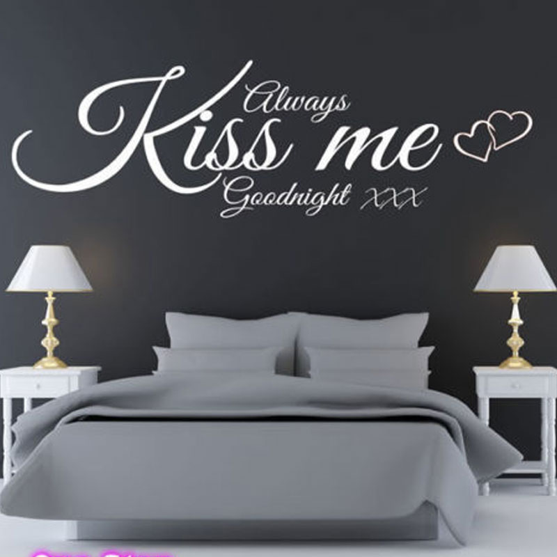 Wall Decal Quote Always Kiss M - Interior Design Quotes recensione e prezzo