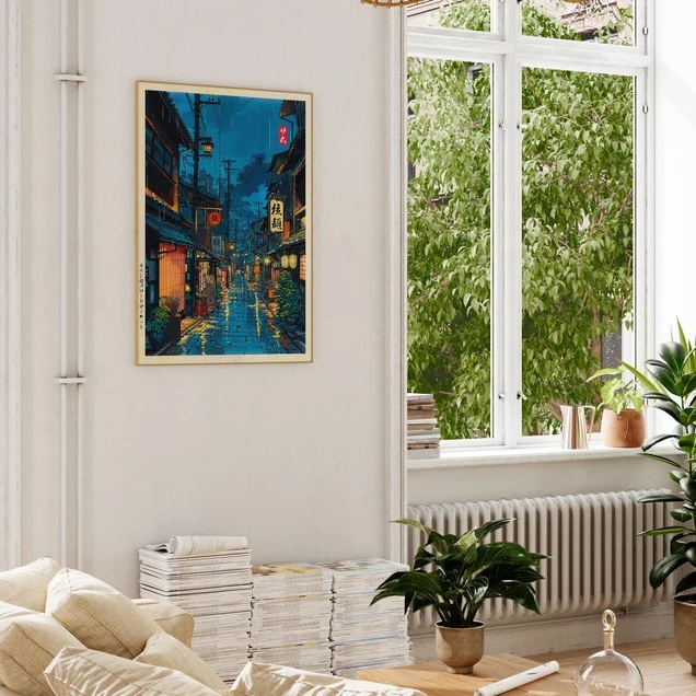 Japanese Tokyo Teahouse Cartoo - Interior Design Poster recensione e prezzo