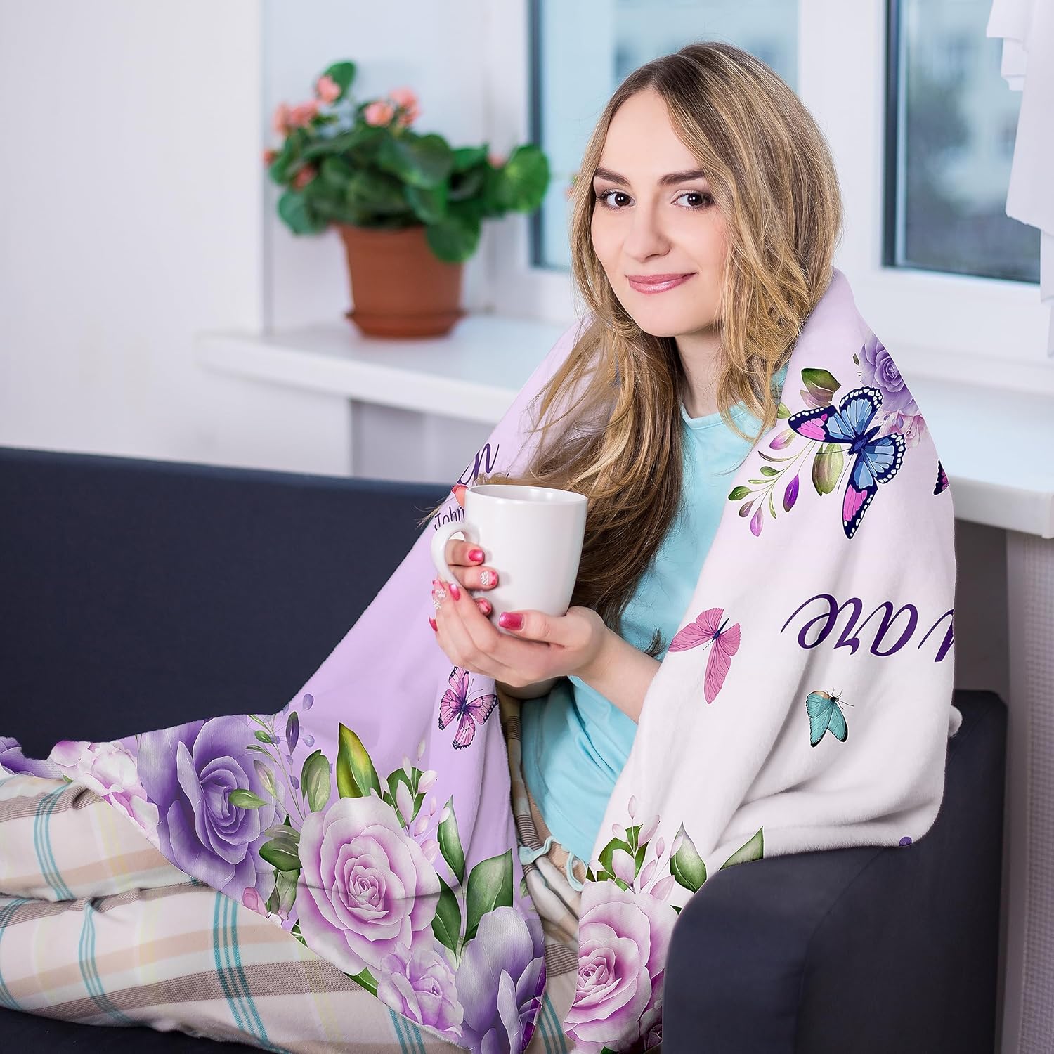 Purple Roses Butterflies Faith - Interior Design Quotes recensione e prezzo