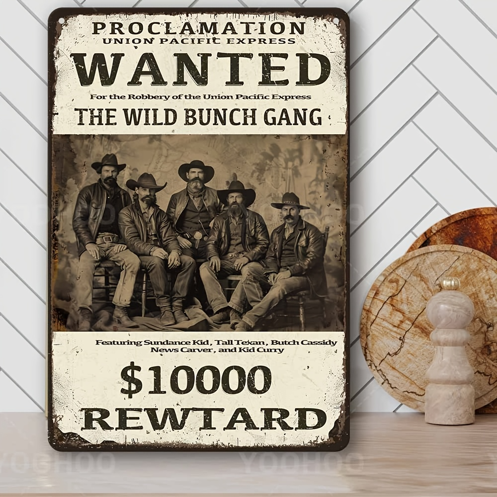 Wild West Wanted Poster Sign - - Interior Design Poster recensione e prezzo