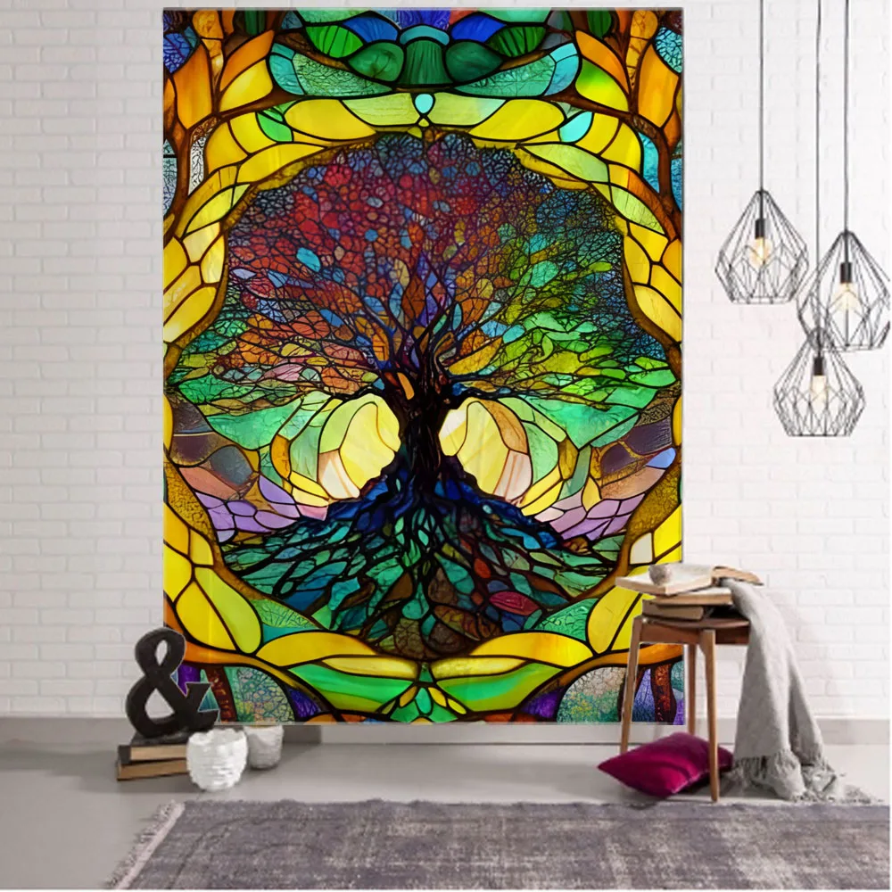 Vibrant Swirl Tree Tapestry -  - Interior Design Office Space recensione e prezzo